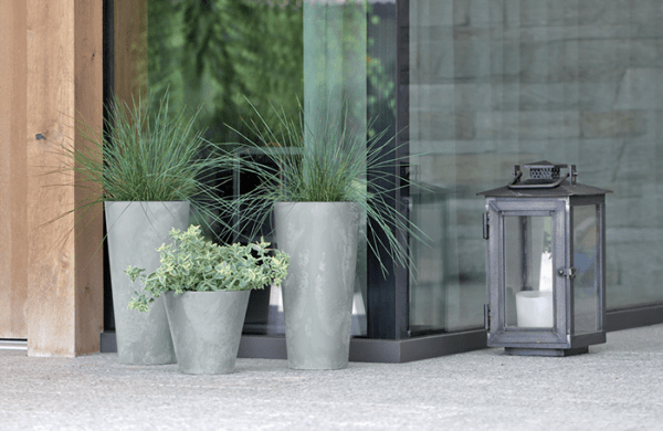 Doniczka TUBUS SLIM BETON EFFECT- beton | 150 mm - obrazek 3