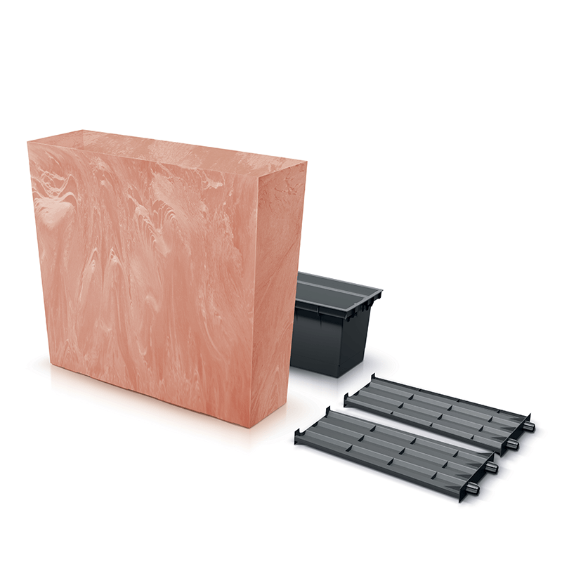 Doniczka URBI CASE TOWER BETON EFFECT - terakota | 770 mm